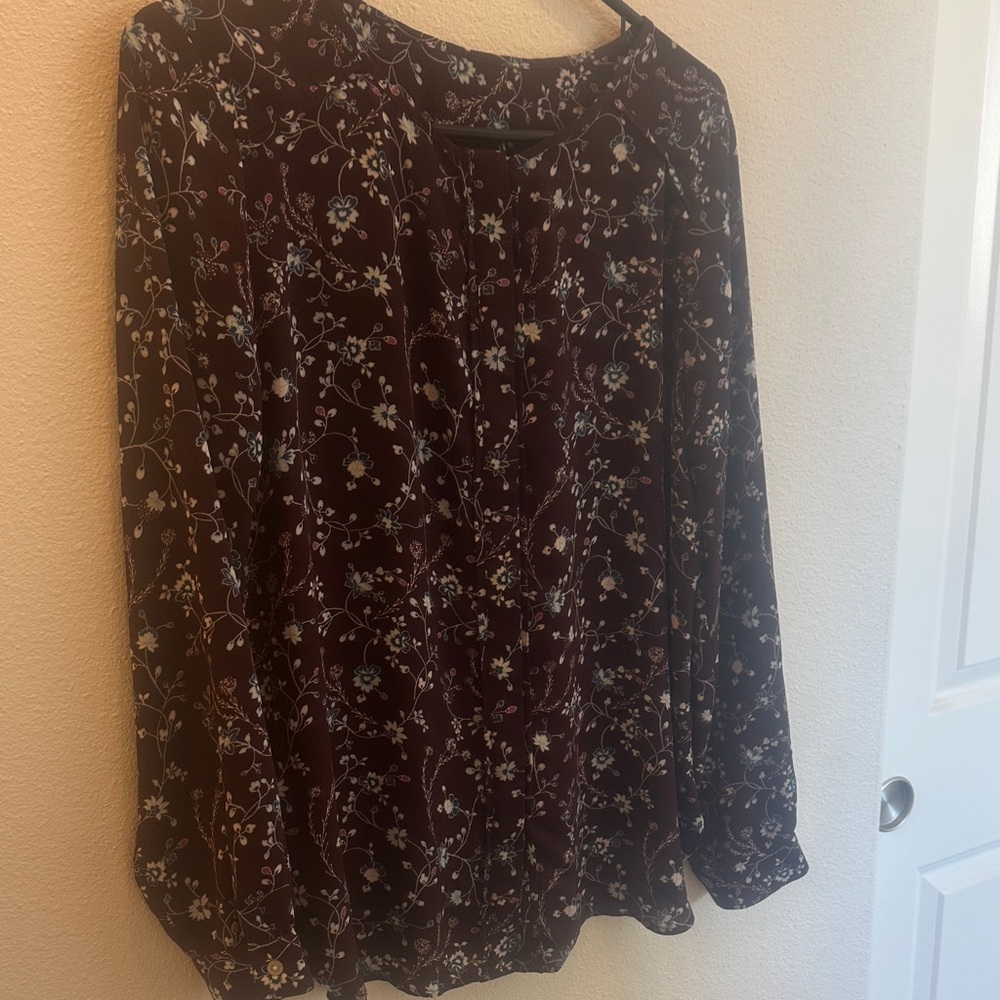 Maurices XL Floral Blouse